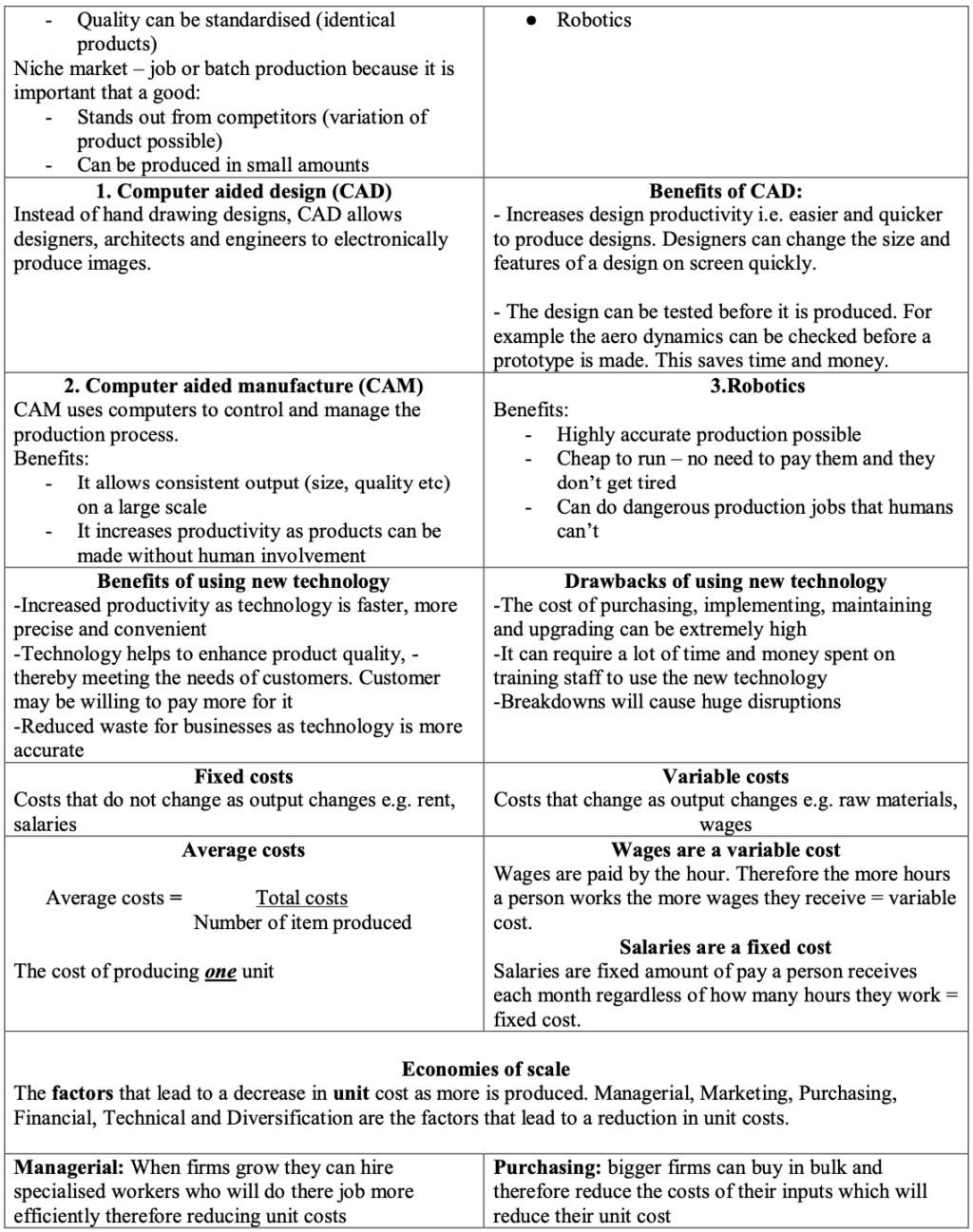 Business Mega Grid Definitions